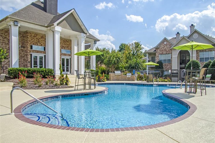 Sparkling Swimming Pool at Harpeth River Oaks Featuring Lounge Areas Around the Pool