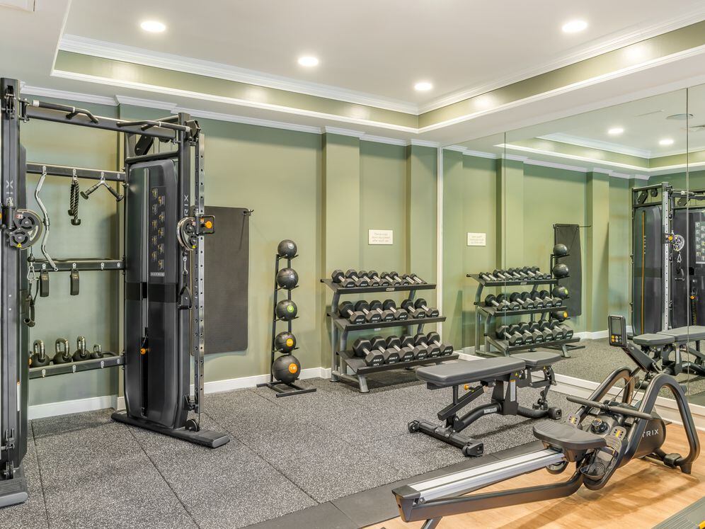 Fitness center with strength and cardio equipment