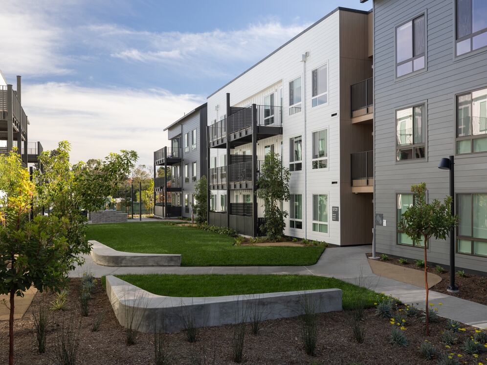 Landscaped courtyard