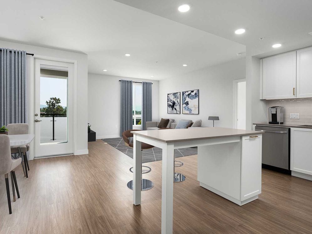 Building A Upgrade Design 1 kitchen, dining and living areas