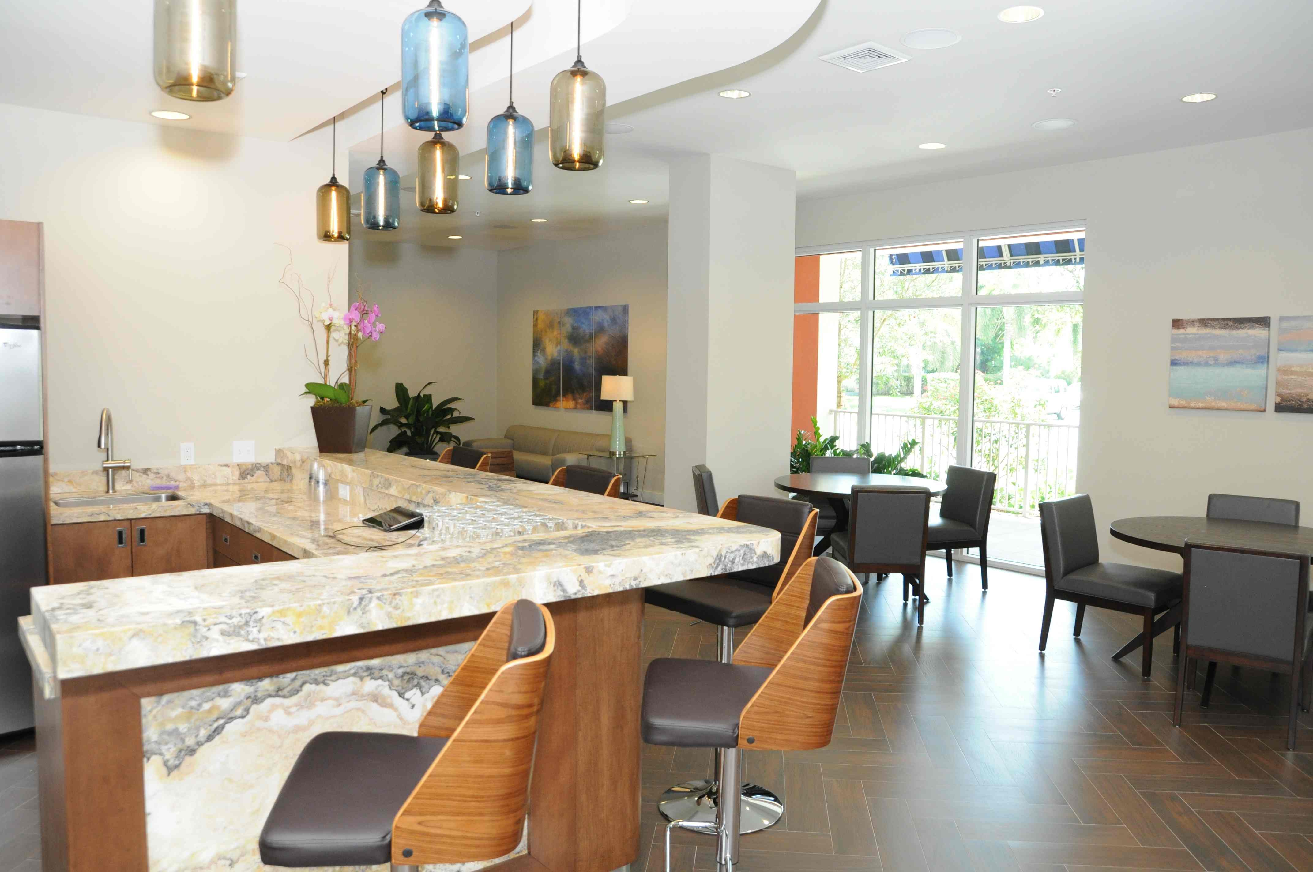 Clubhouse for entertaining guests