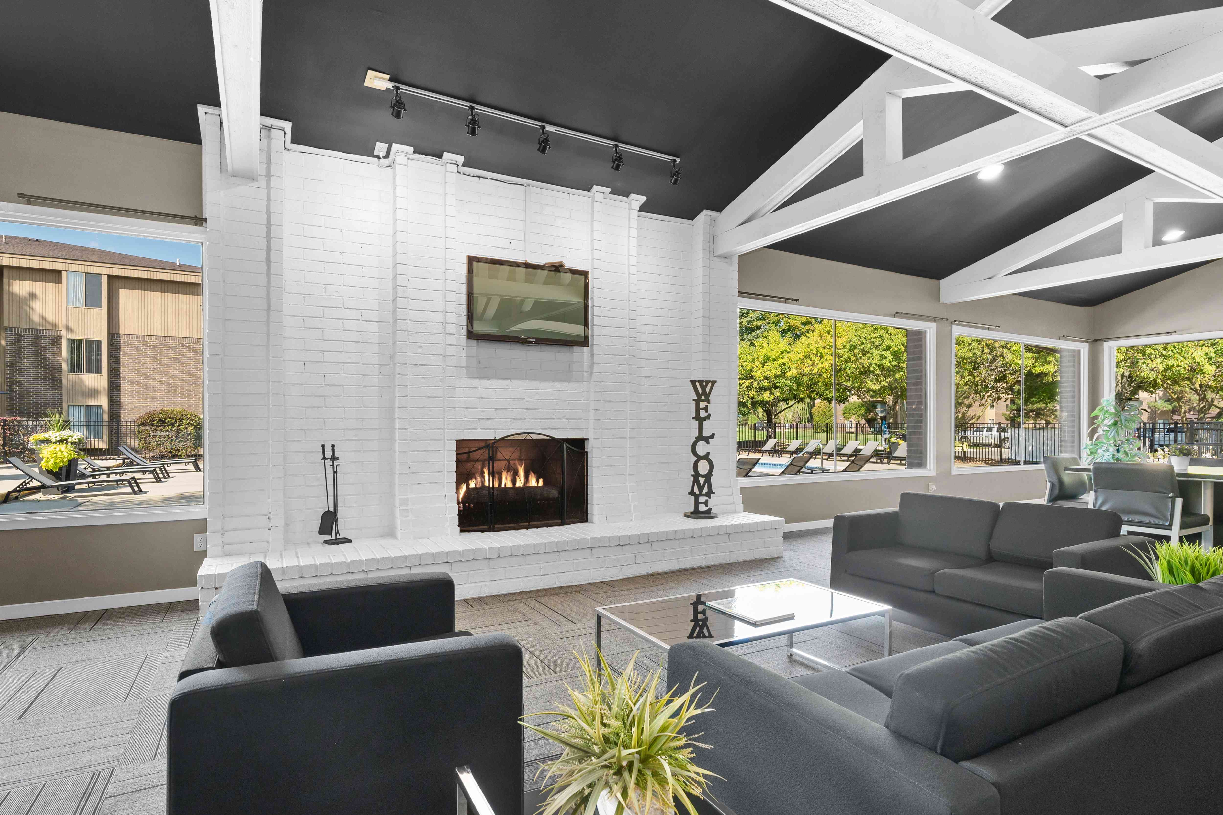 Rentable Clubhouse at Lakeside Village Apartments in Clinton Township