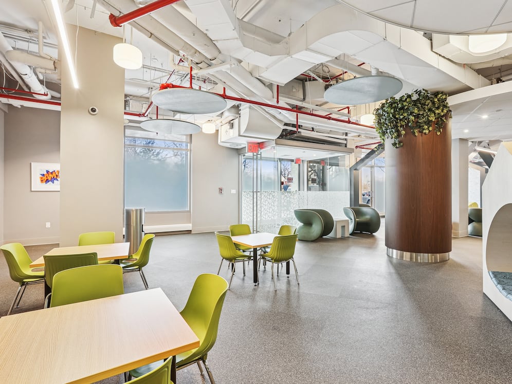 Children's playroom with seating area