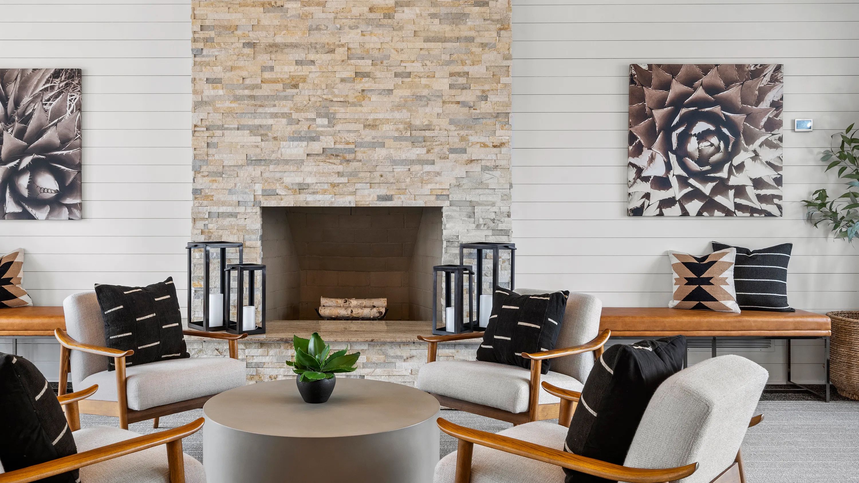 Embark on a journey of tranquility by our enchanting fireplace in the Clubhouse, where the warmth and joy of our distinctive community and committed team embrace you. 