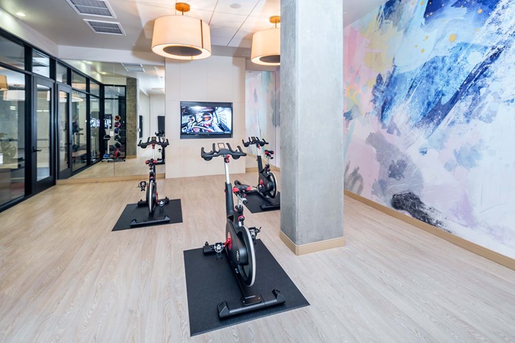 Yoga/Spin Studio with Peloton Bikes