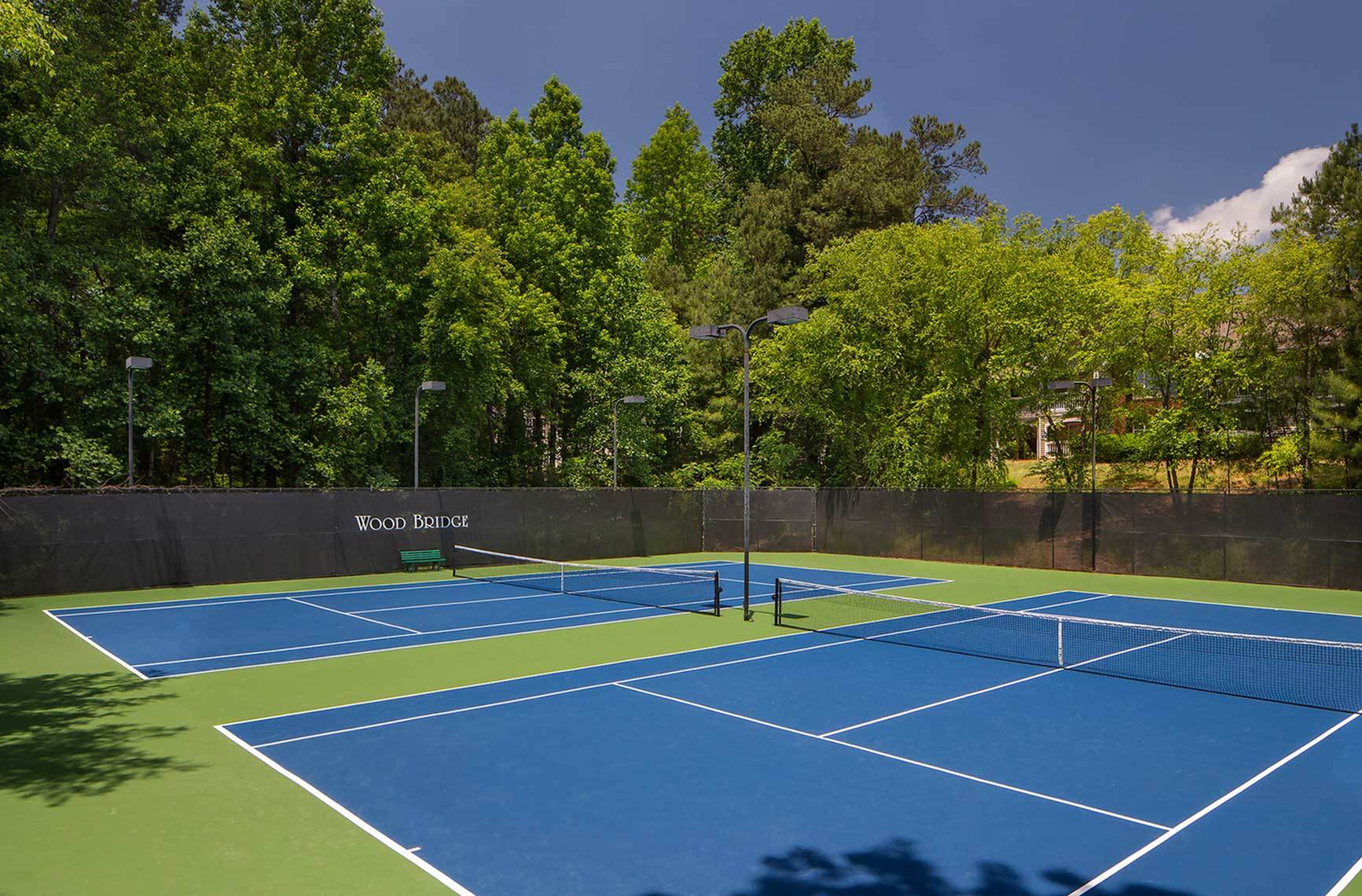 Refinished & upgraded tennis courts