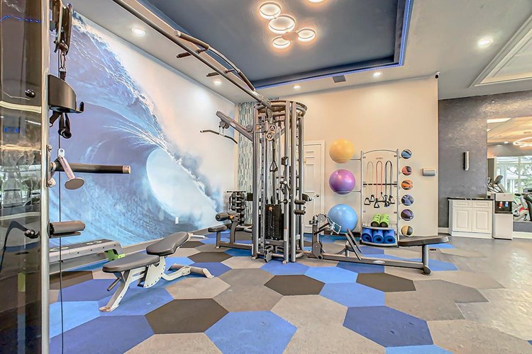 Our fitness center features all the weight training equipment you need.