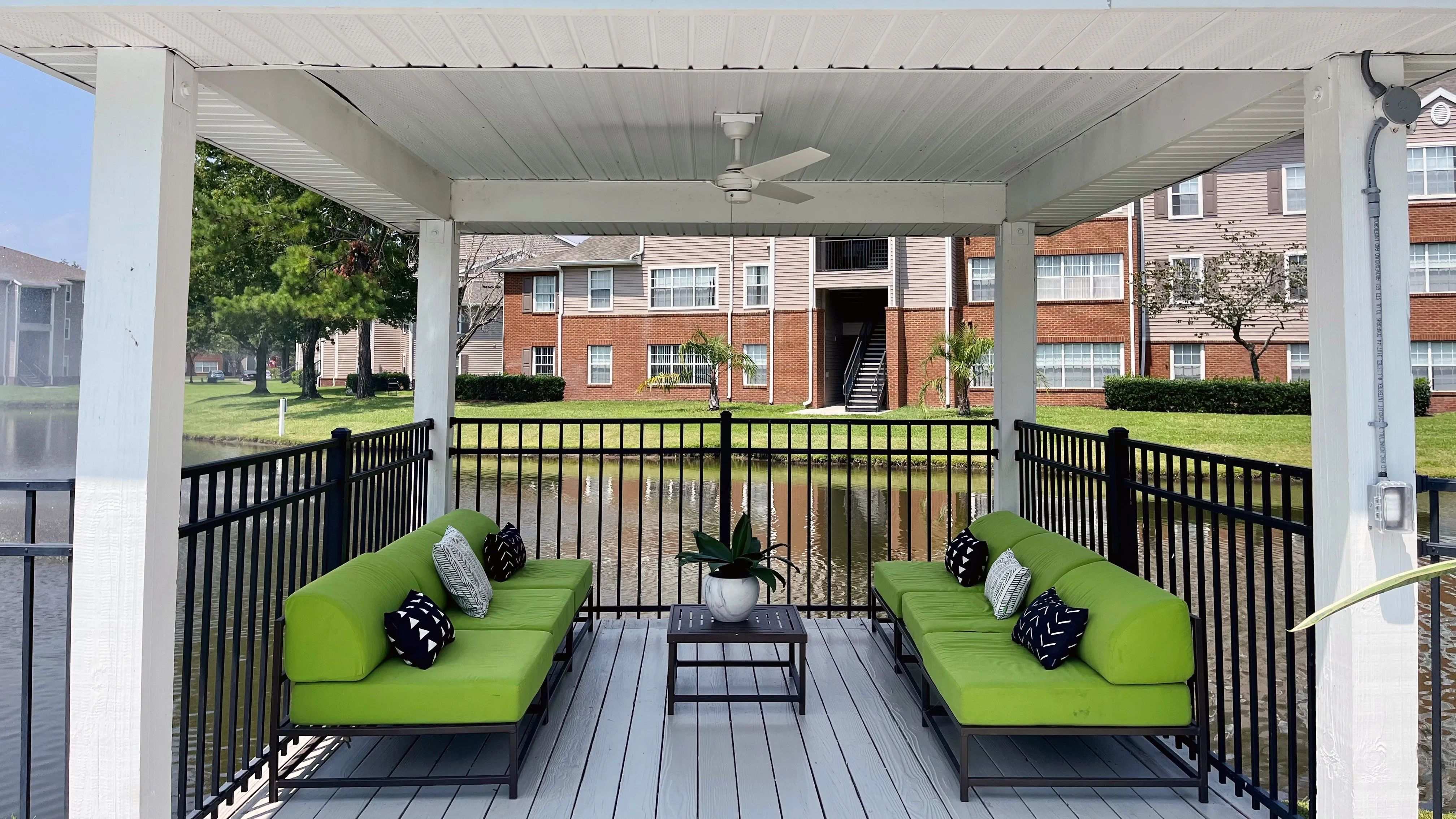 Discover lakefront tranquility at Eagle’s Pointe with our lakeside cabana. Embrace the serene waterside retreat, offering pure relaxation and stunning lake views.