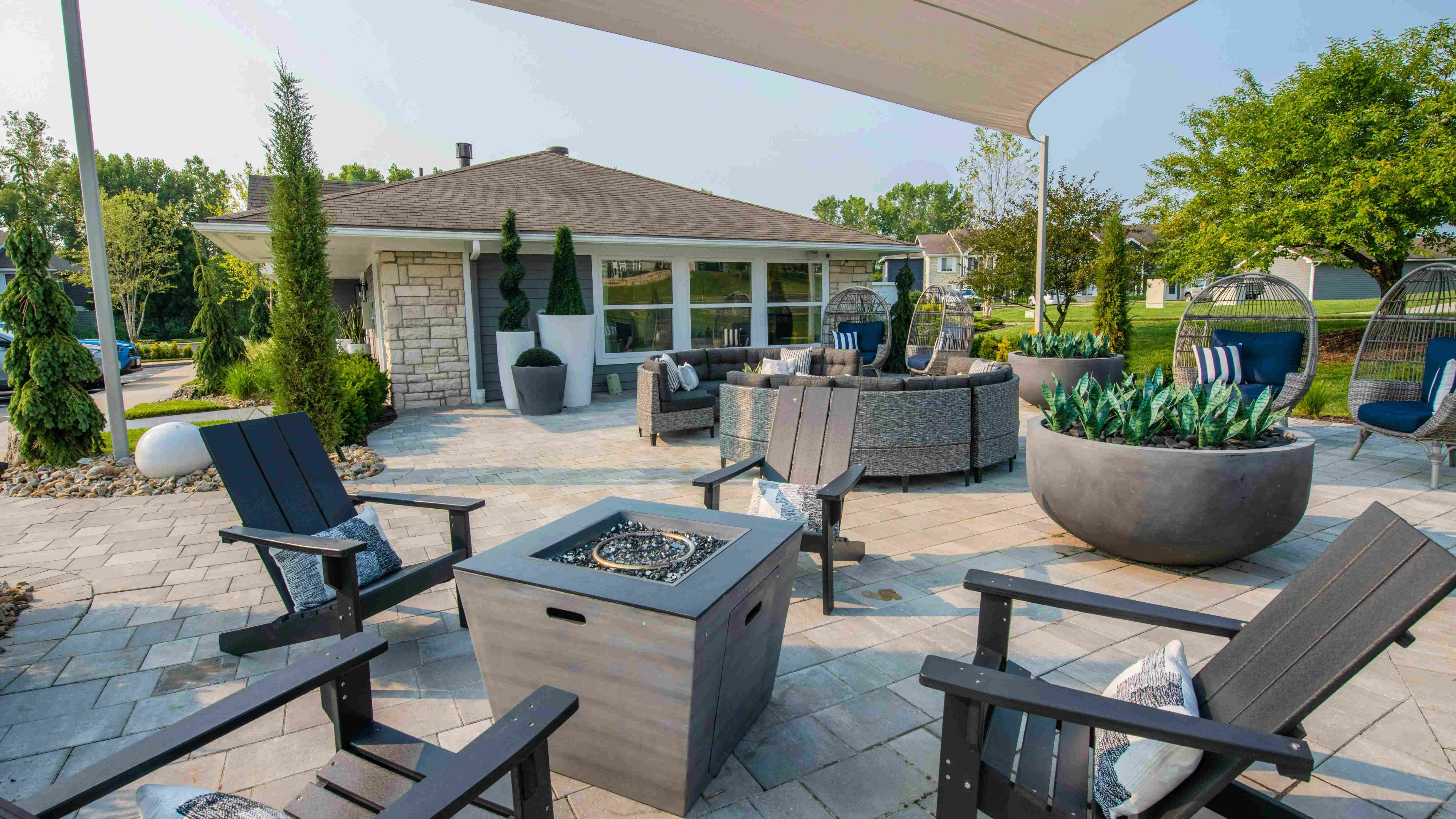 Embrace the warmth of our stylish Cloud Lounge for cozy evenings and relaxed conversations around a glowing fire. 