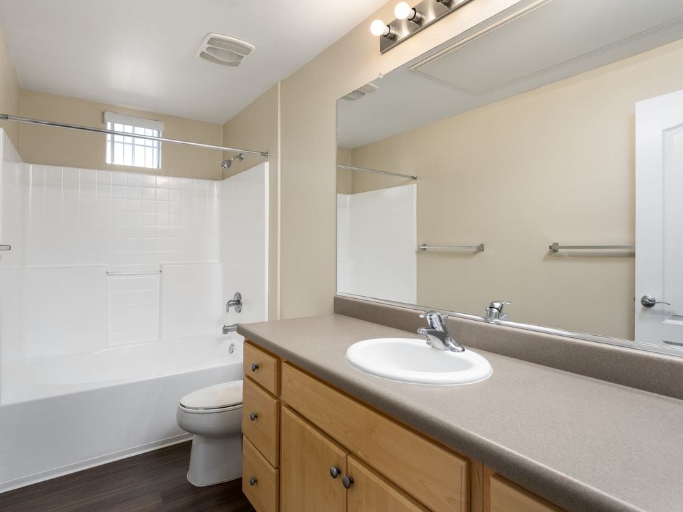 Finish Package I bath with hard surface flooring (select homes)