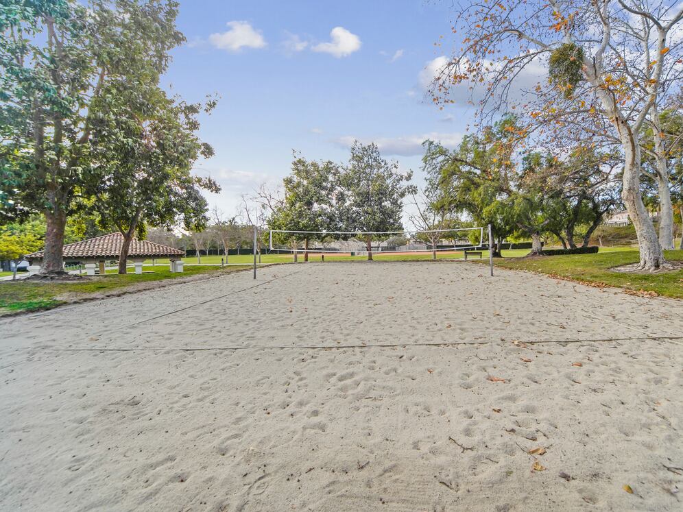 Sports facilities include numerous volleyball courts