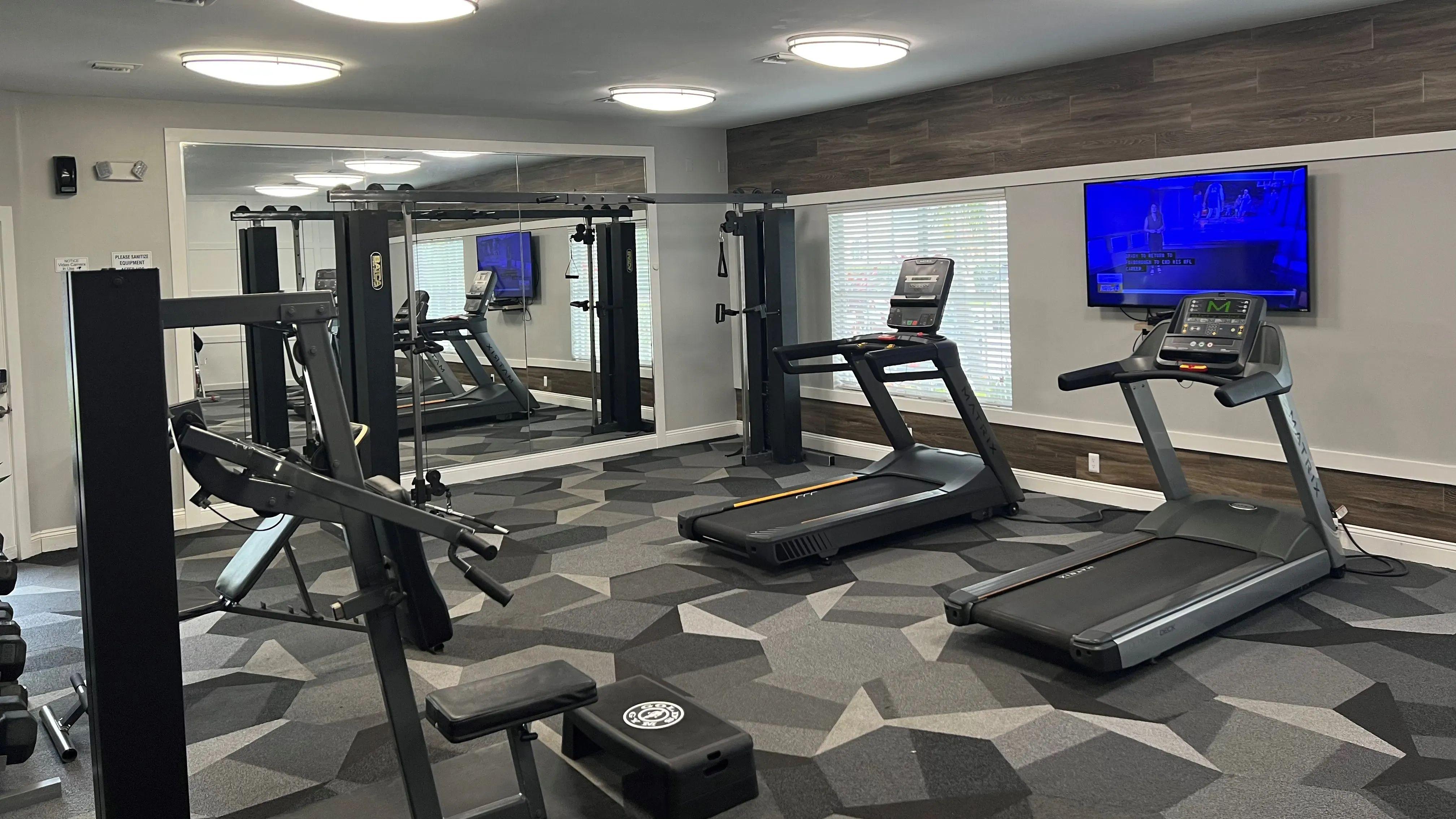 Enjoy our 24-hour fitness center, equipped with top-notch machines and a vibrant ambiance for an invigorating and transformative workout experience just steps from your apartment. 