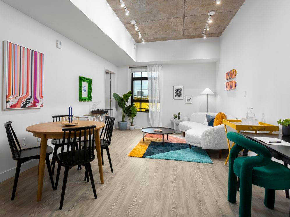 Finish Package II Living and dining areas with hard-surface flooring throughout