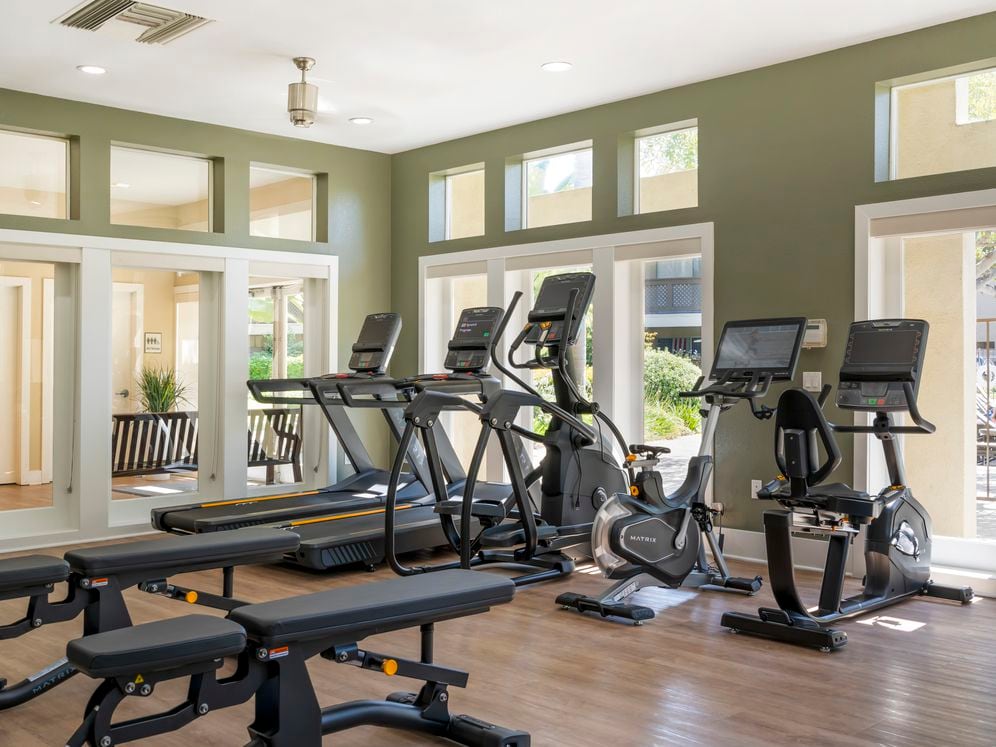Fitness center with cardio equipment