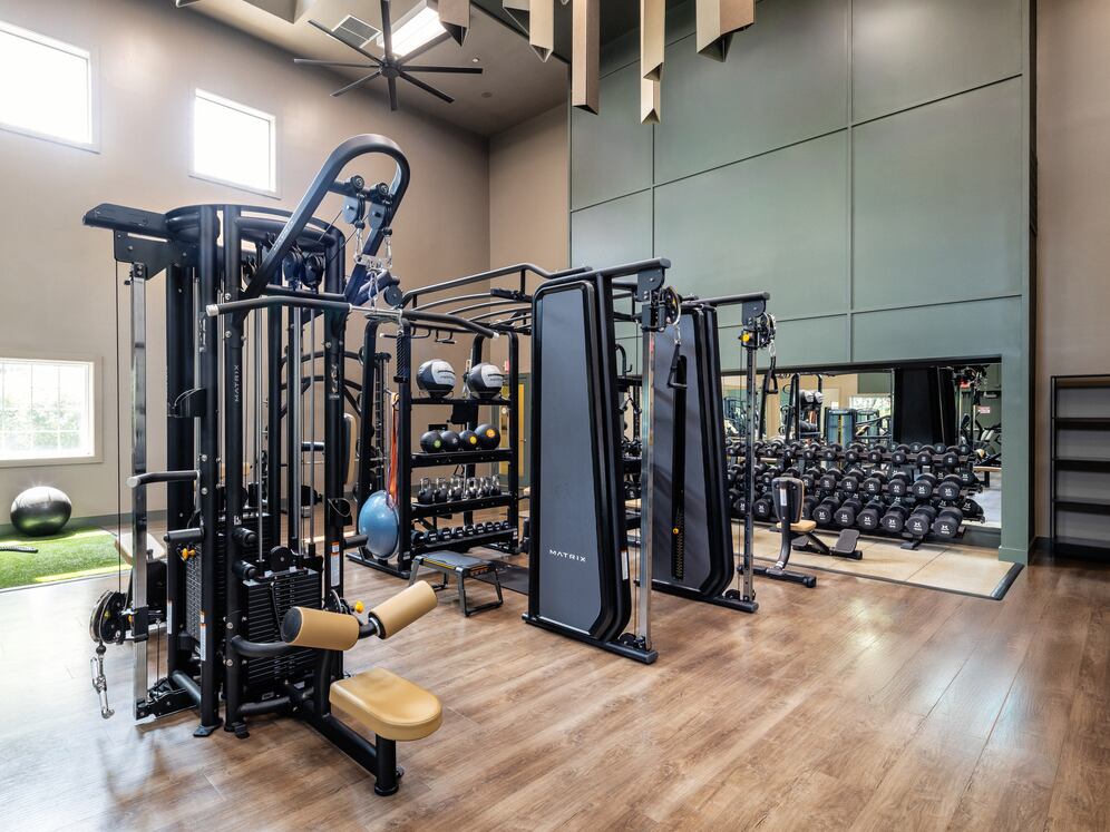 State-of-the-art fitness center with strength equipment