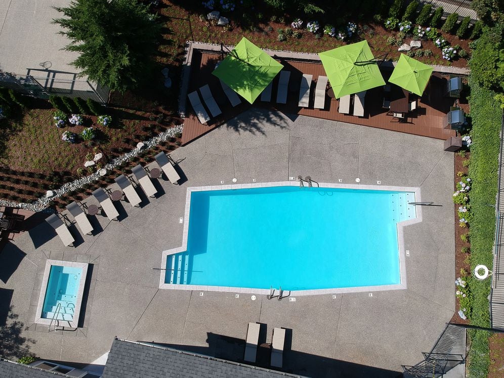 Outdoor Pool and Spa with Lounge Seating