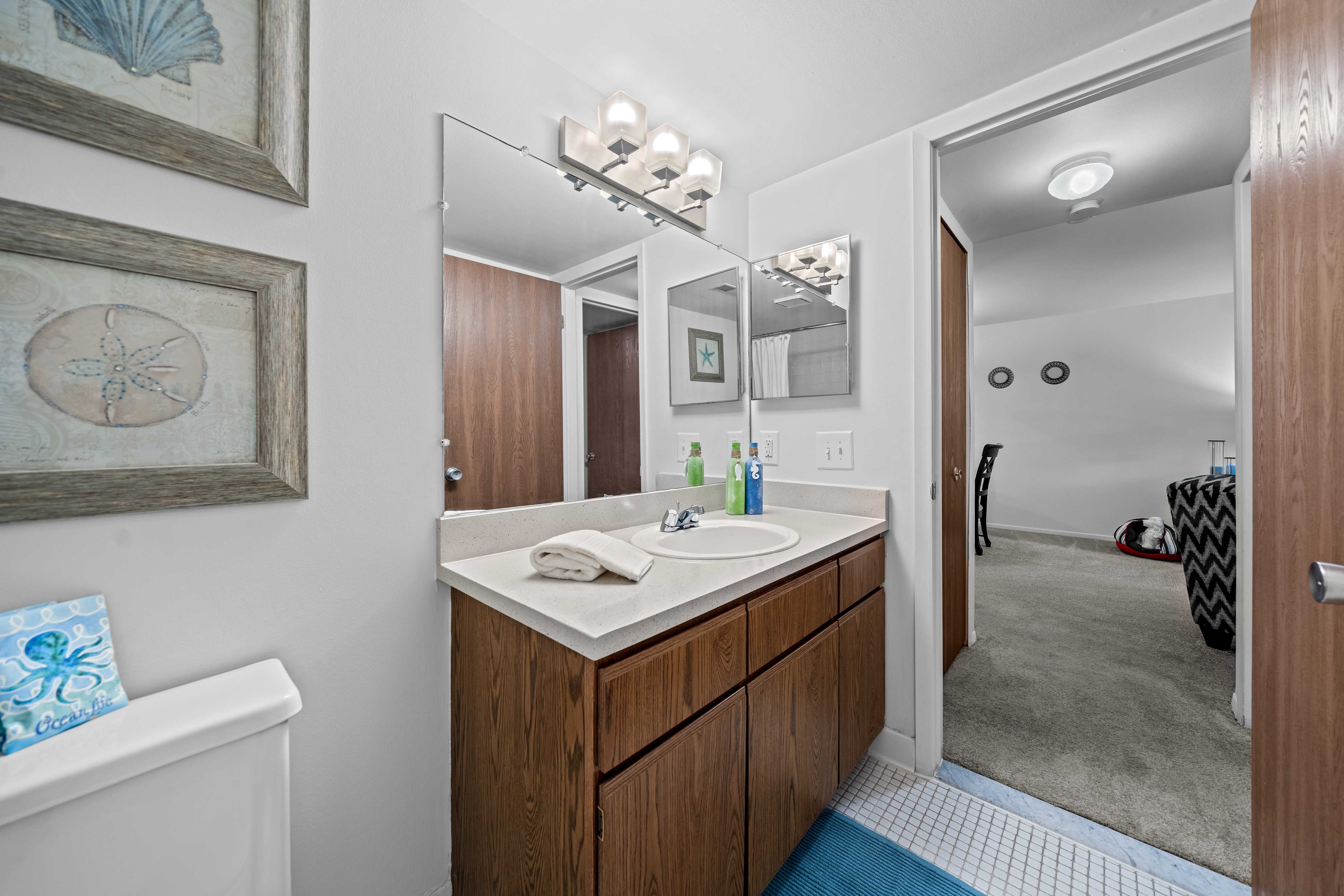 Posh bathroom at Westwood Village Apartments in Westland, MI