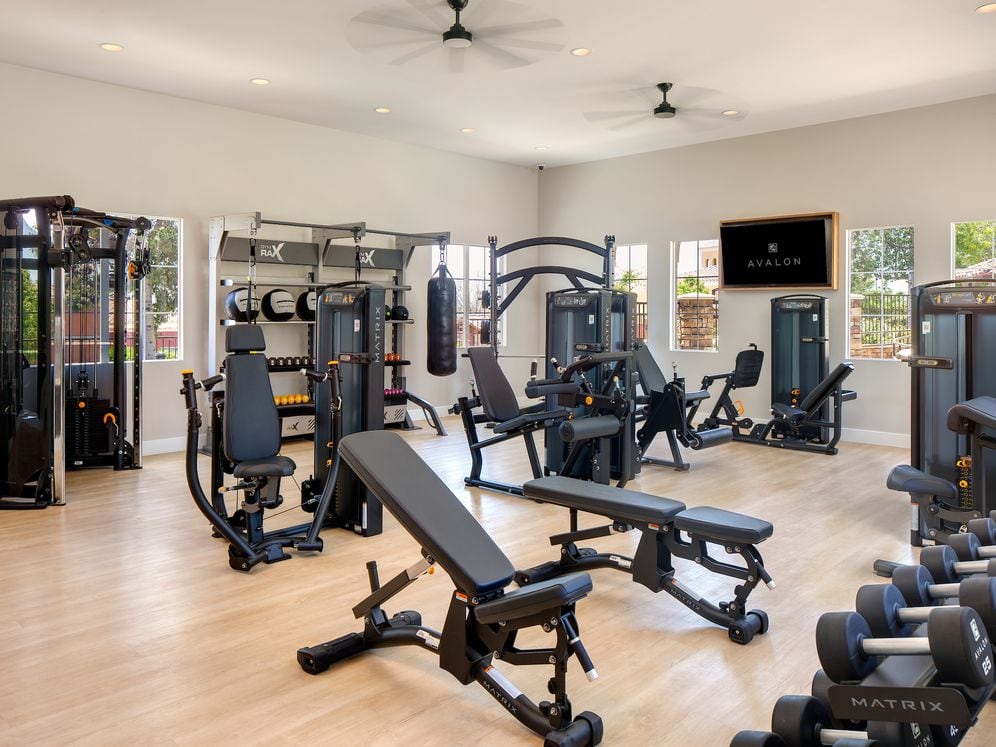 Fitness center with cardio and strength equipment