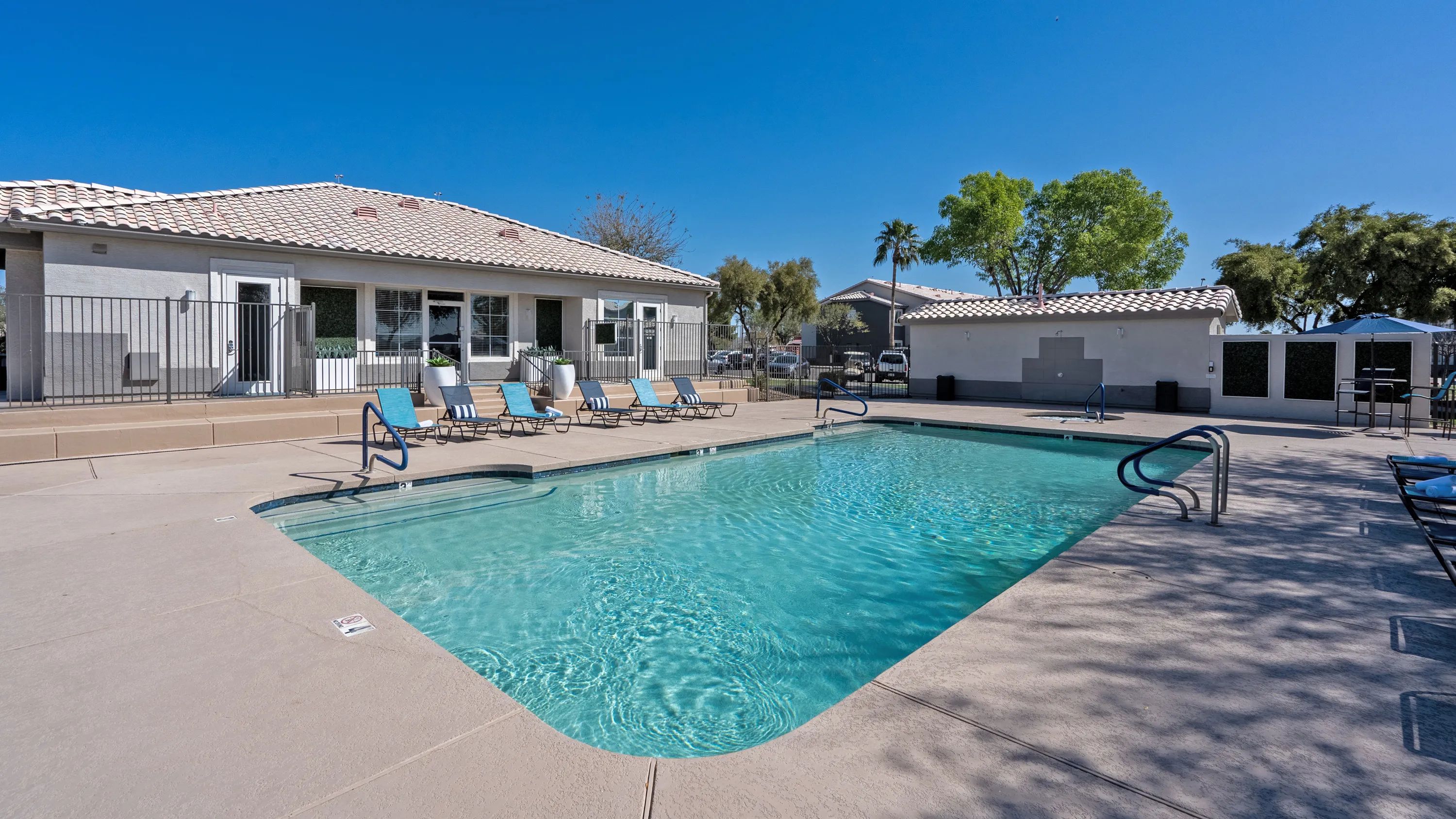Bask in sunshine serenity on our vast sundeck with ample poolside seating, where each moment is a tranquil masterpiece.
