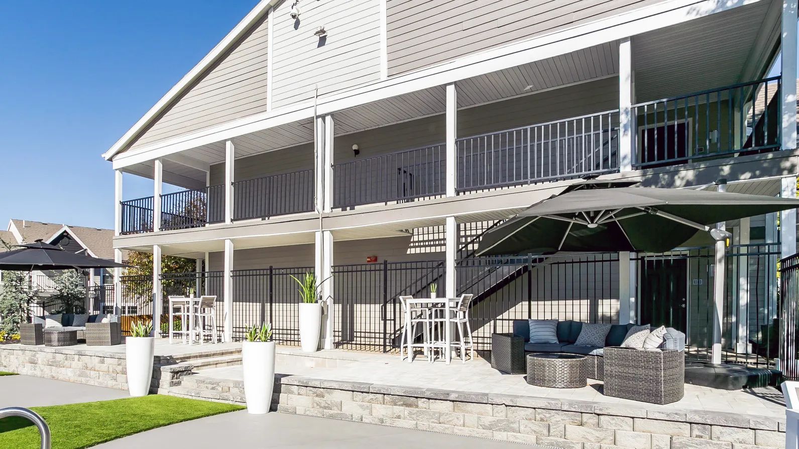 Experience a paradise of poolside relaxation on our expansive sundeck, boasting a variety of cozy seating choices for your ultimate relaxation.