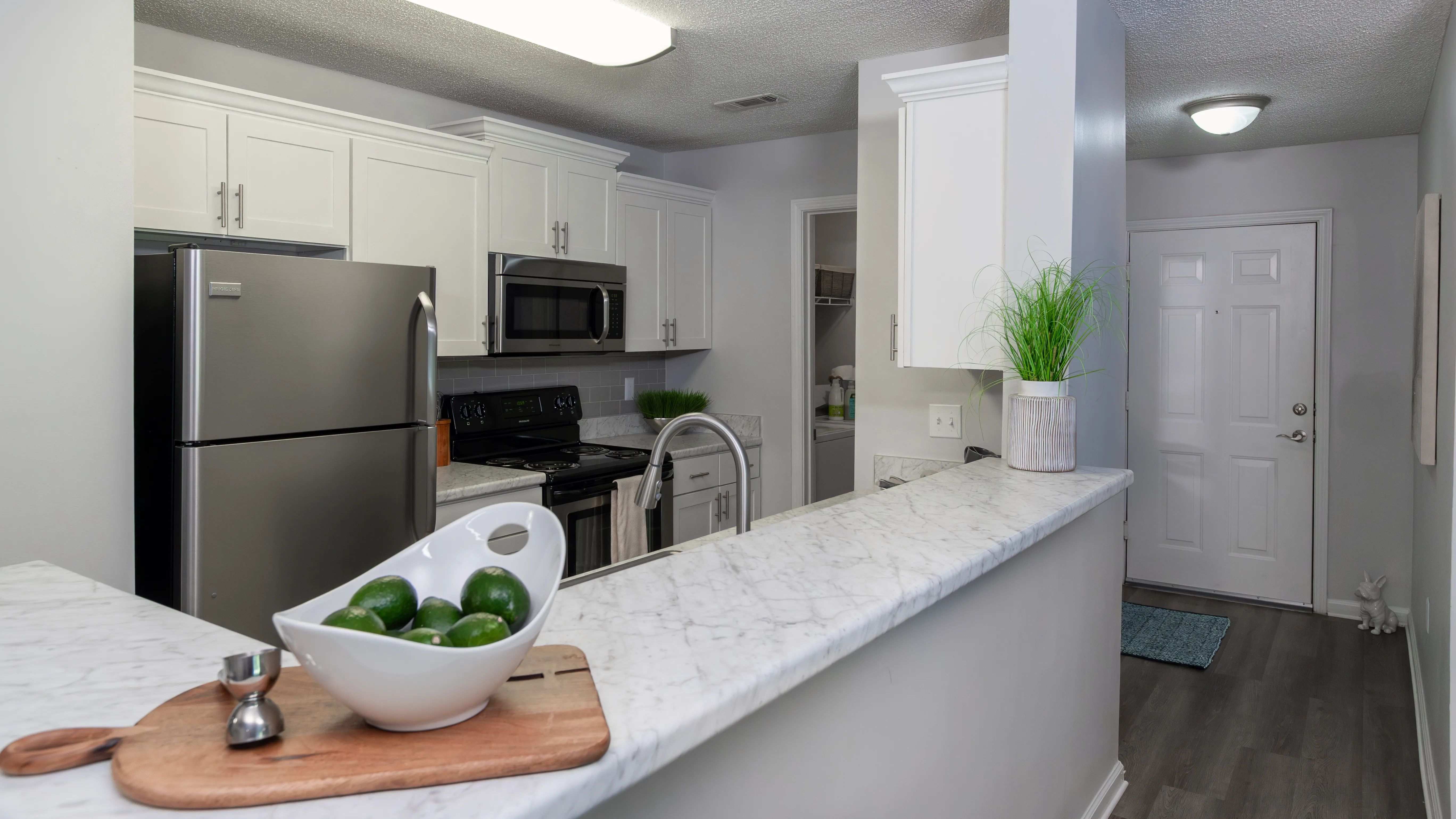 Our open-concept apartment homes include breakfast bars to make entertaining easy.