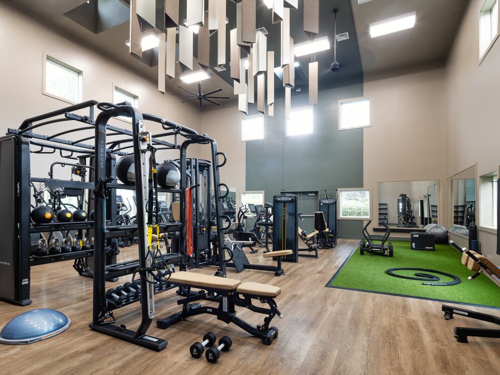 State-of-the-art fitness center with strength equipment