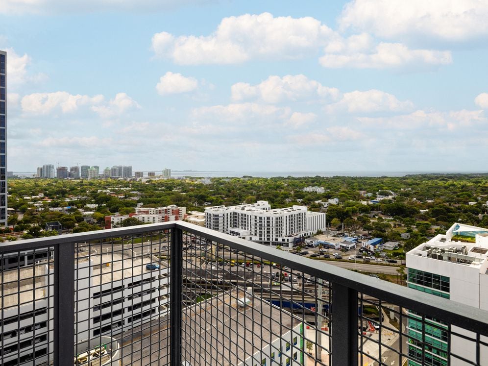 Private balcony with city views