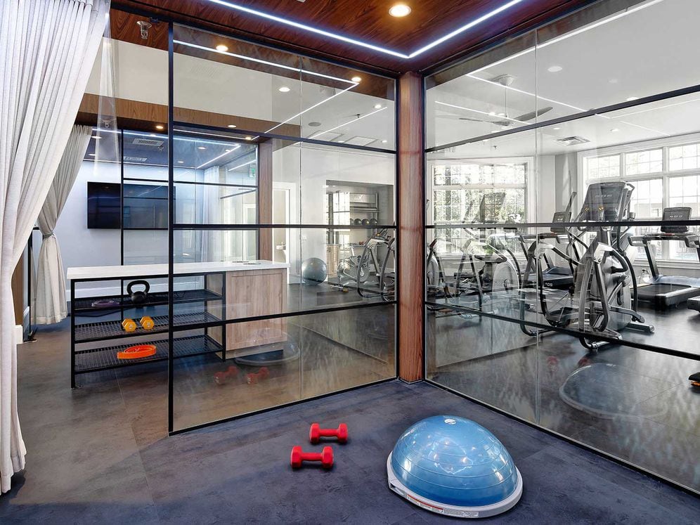 Separate fitness studios