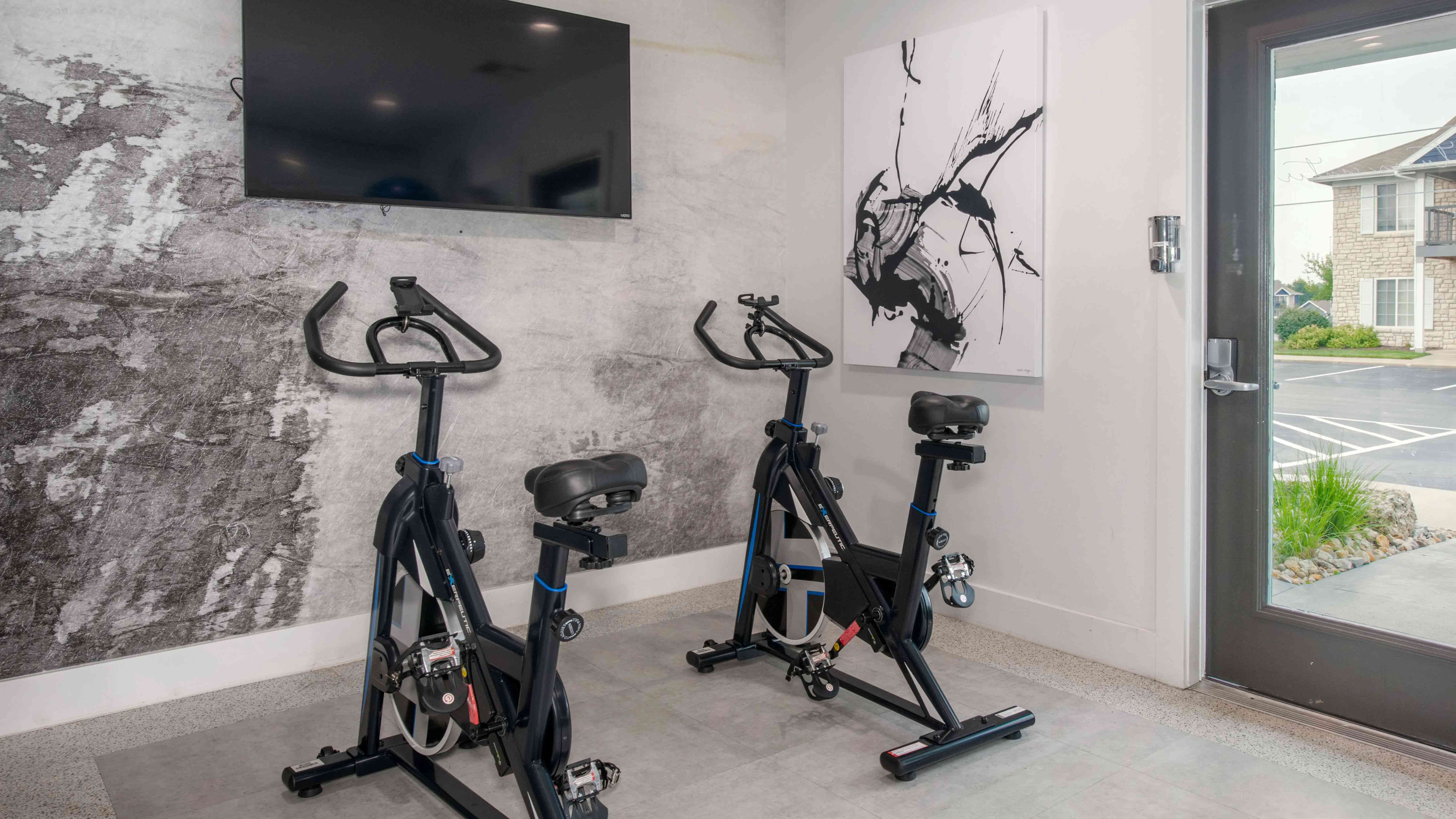 Our fitness center offers a dedicated spin studio for cycling enthusiasts.