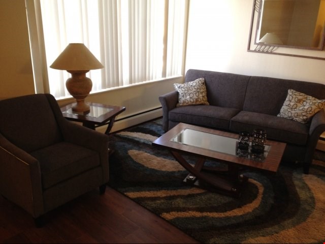 Living Room in 2 Bedroom w/ vinyl floors