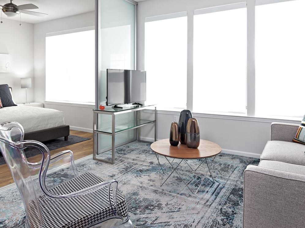 Living area and bedroom