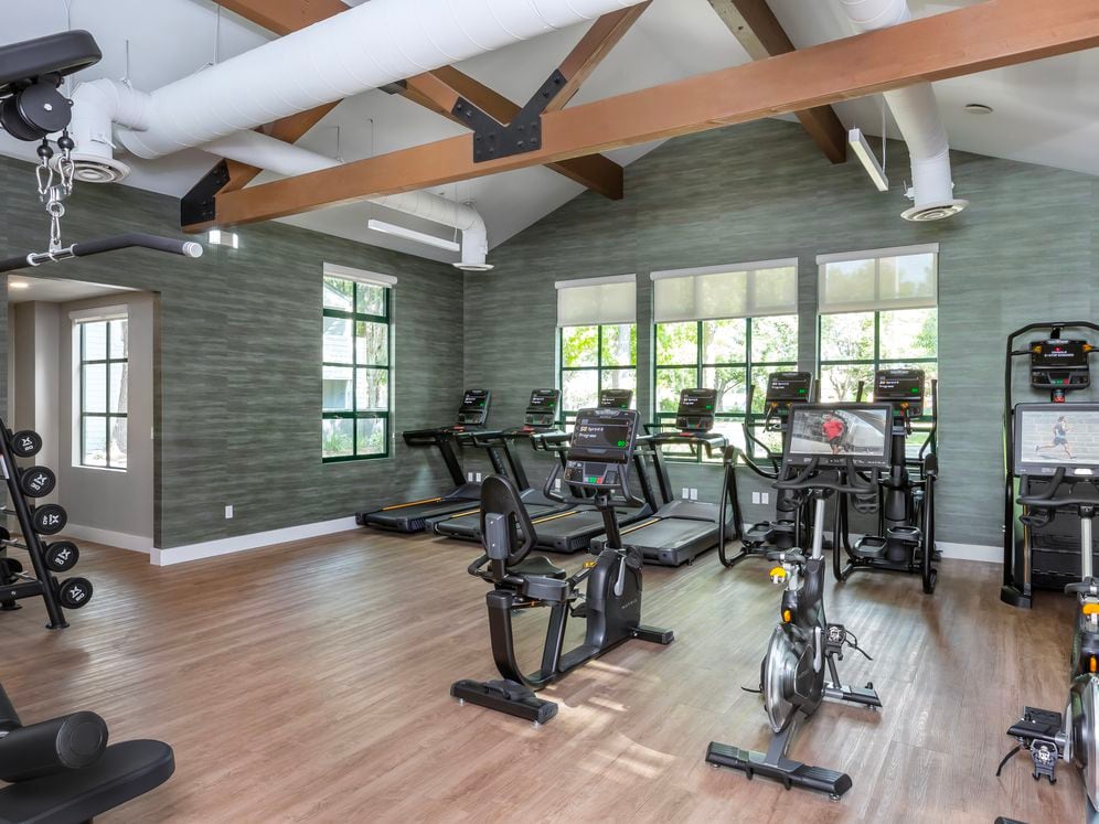 Fitness center with strength and cardio equipment