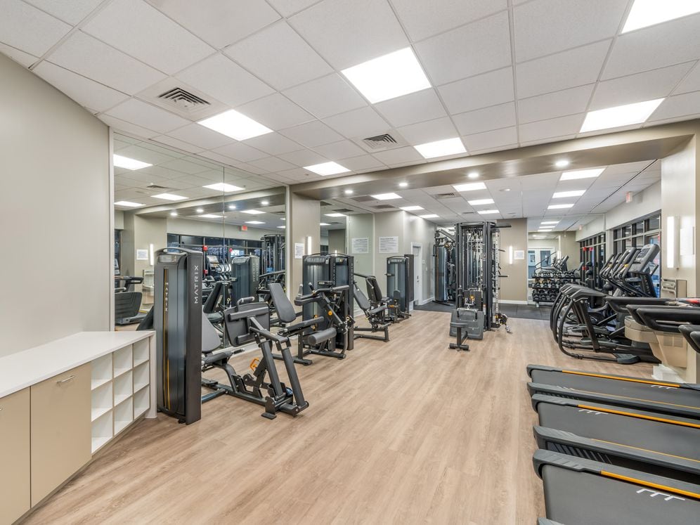 Fitness center with cardio and strength equipment