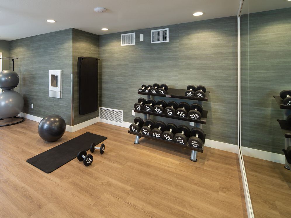 Fitness center with strength equipment
