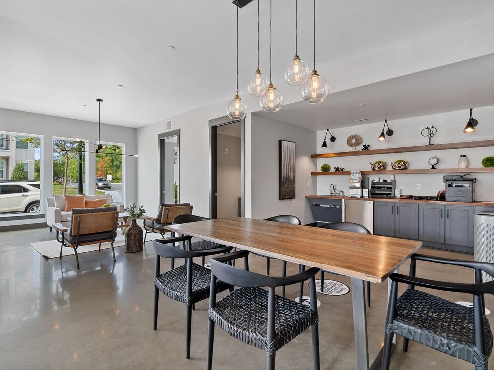 Resident lounge with coffee bar