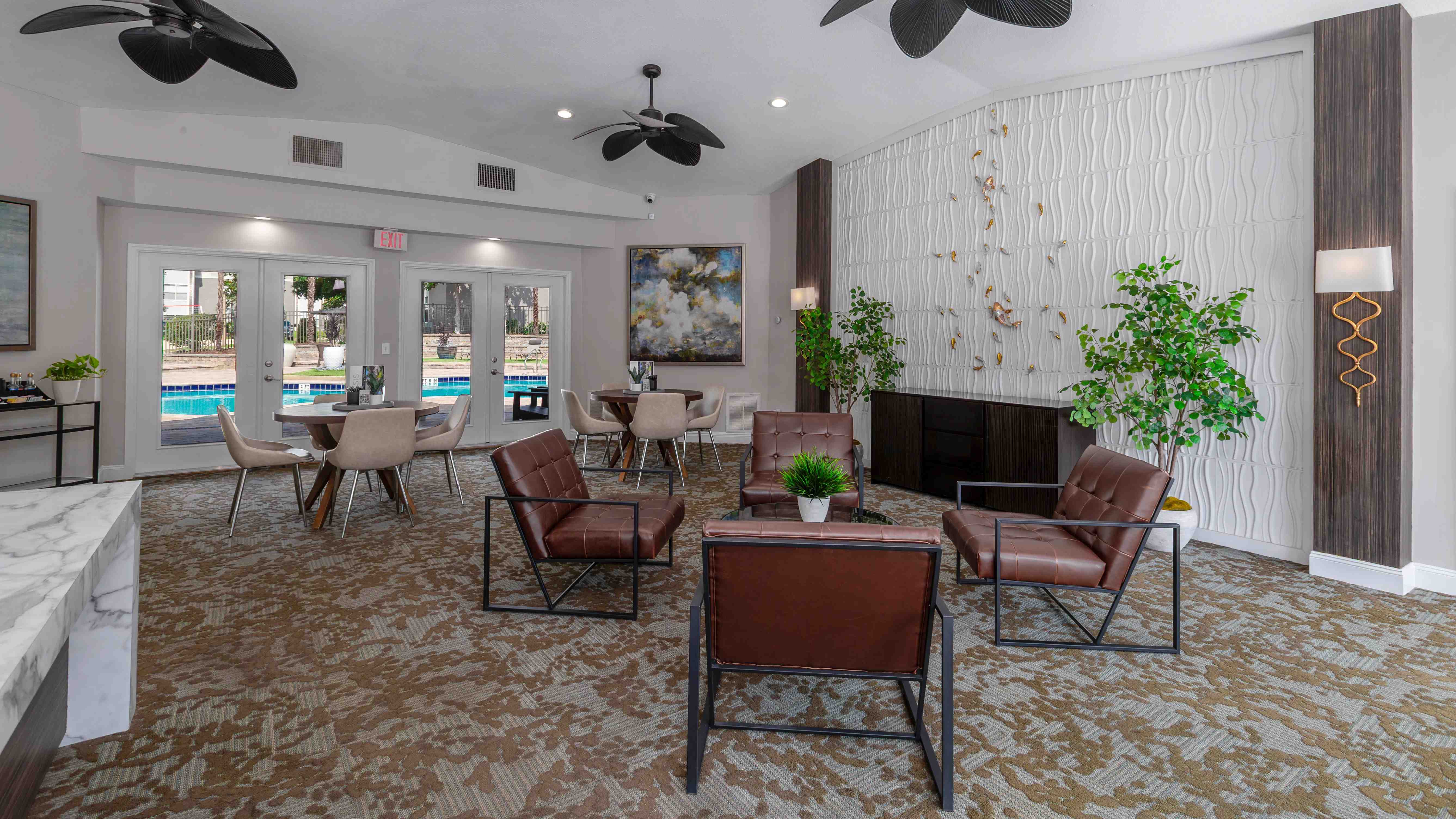 Step inside our beautifully designed office lounge—perfect for relaxing, connecting with the team, or enjoying a coffee from our complimentary coffee bar.