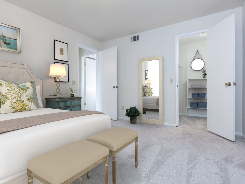 Traditional Collection bedroom with carpet