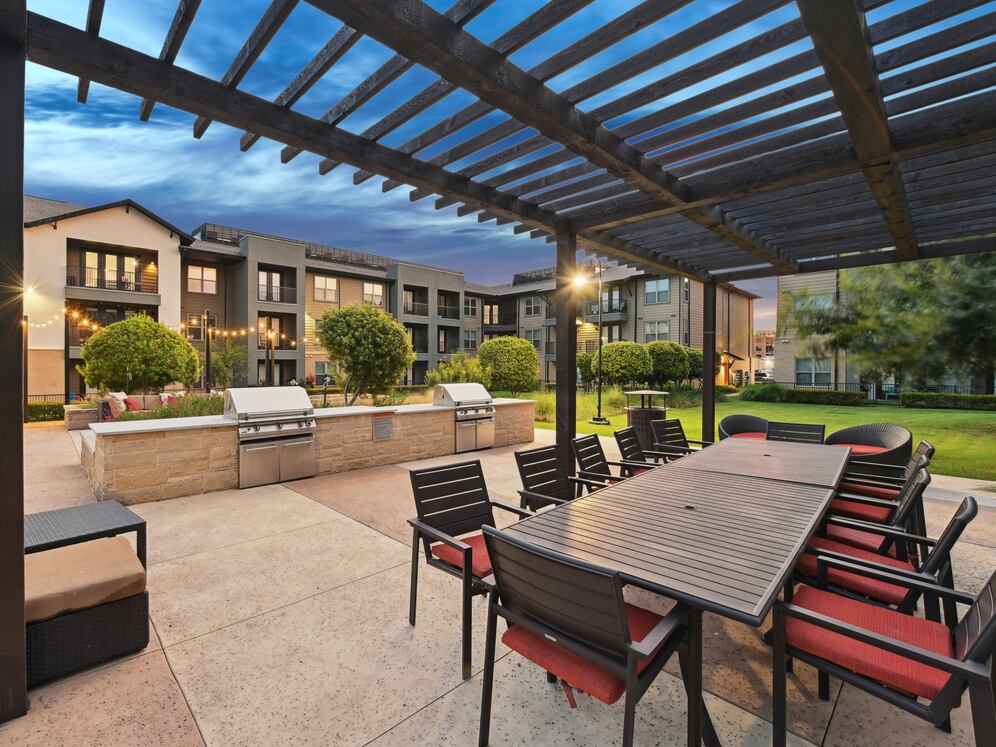 Courtyard with grill area
