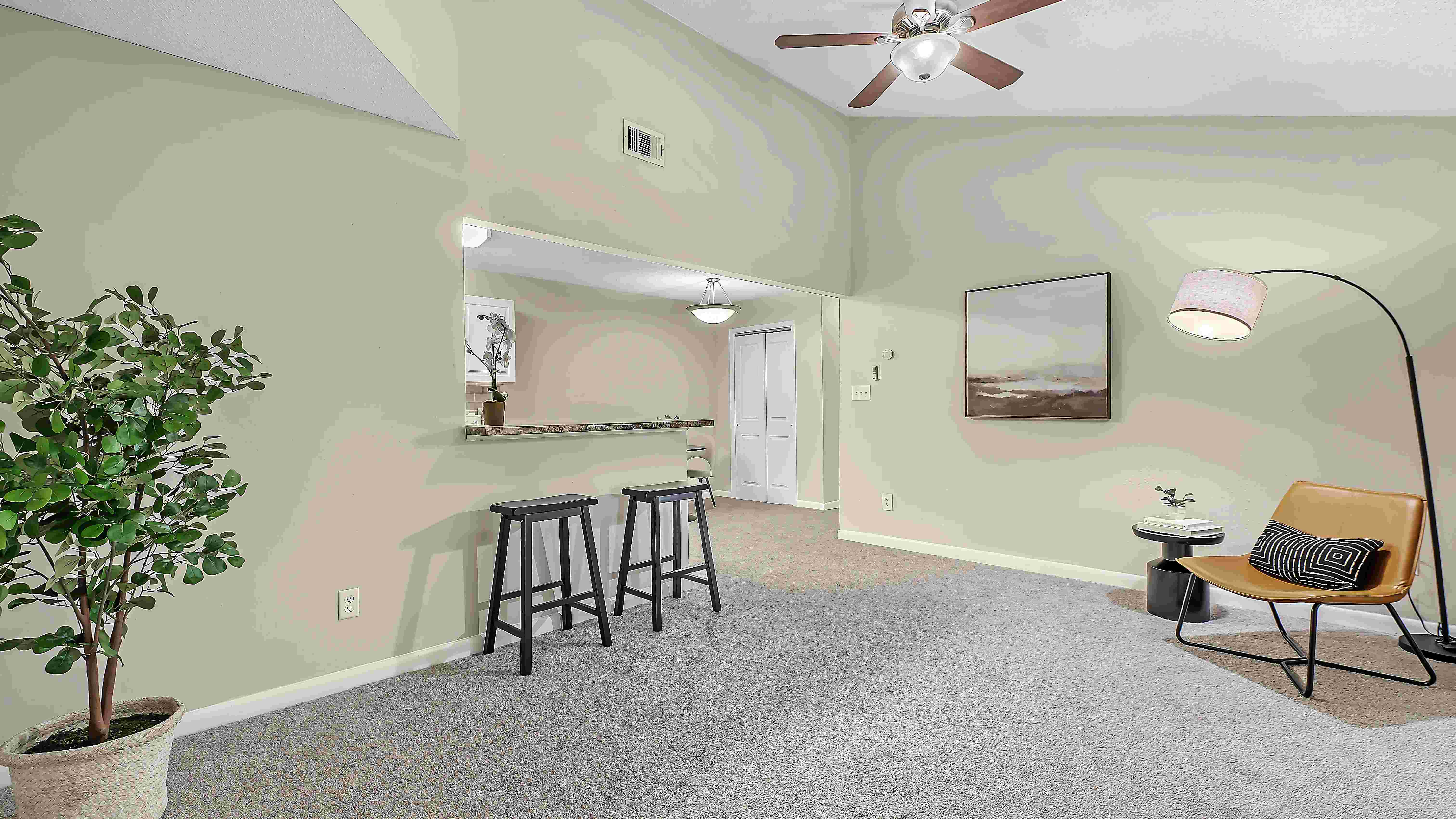 Relish into our spacious open-concept floor plans, offering large, versatile living rooms with a breakfast bar cut out for easy views into the kitchen – for elevated entertaining.