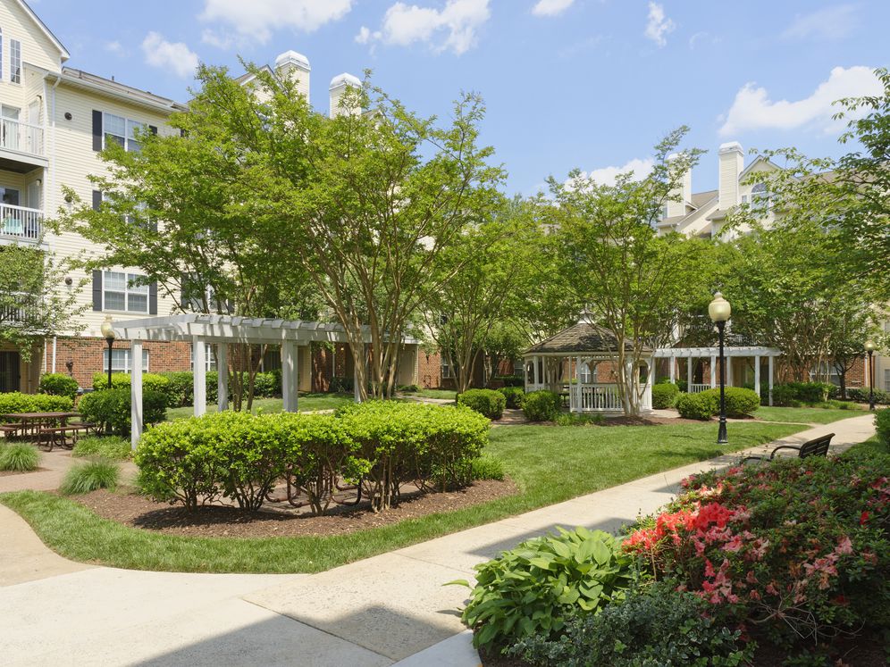 Courtyard with landscaped greenspace