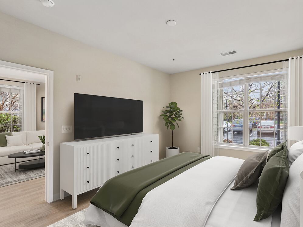 Renovated Package I bedroom with updated hard surface flooring
