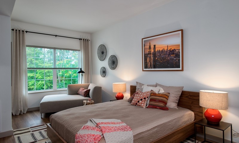 Spacious bedrooms with walk-in closets