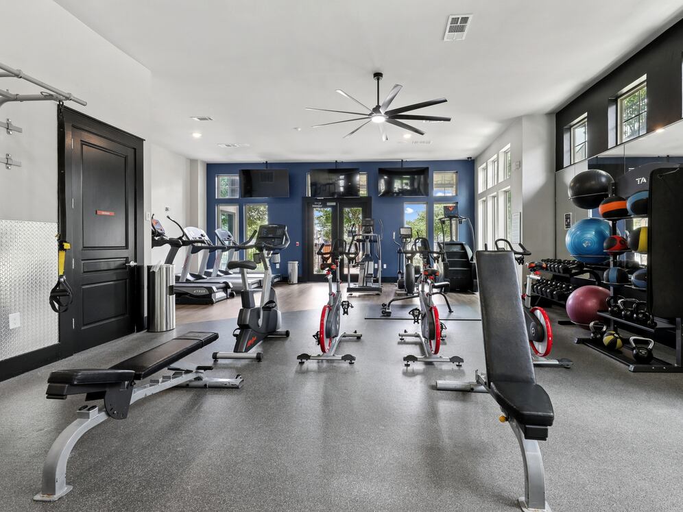 State-of-the-art fitness center with cardio and strength equipment