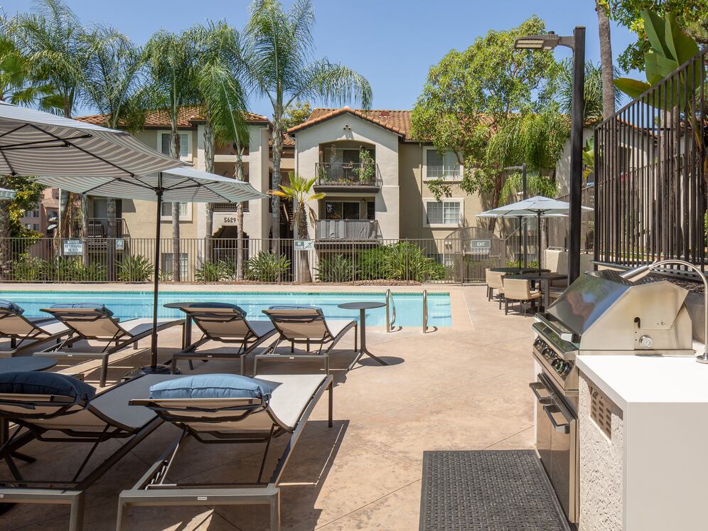 Pool and sundeck with BBQ grill
