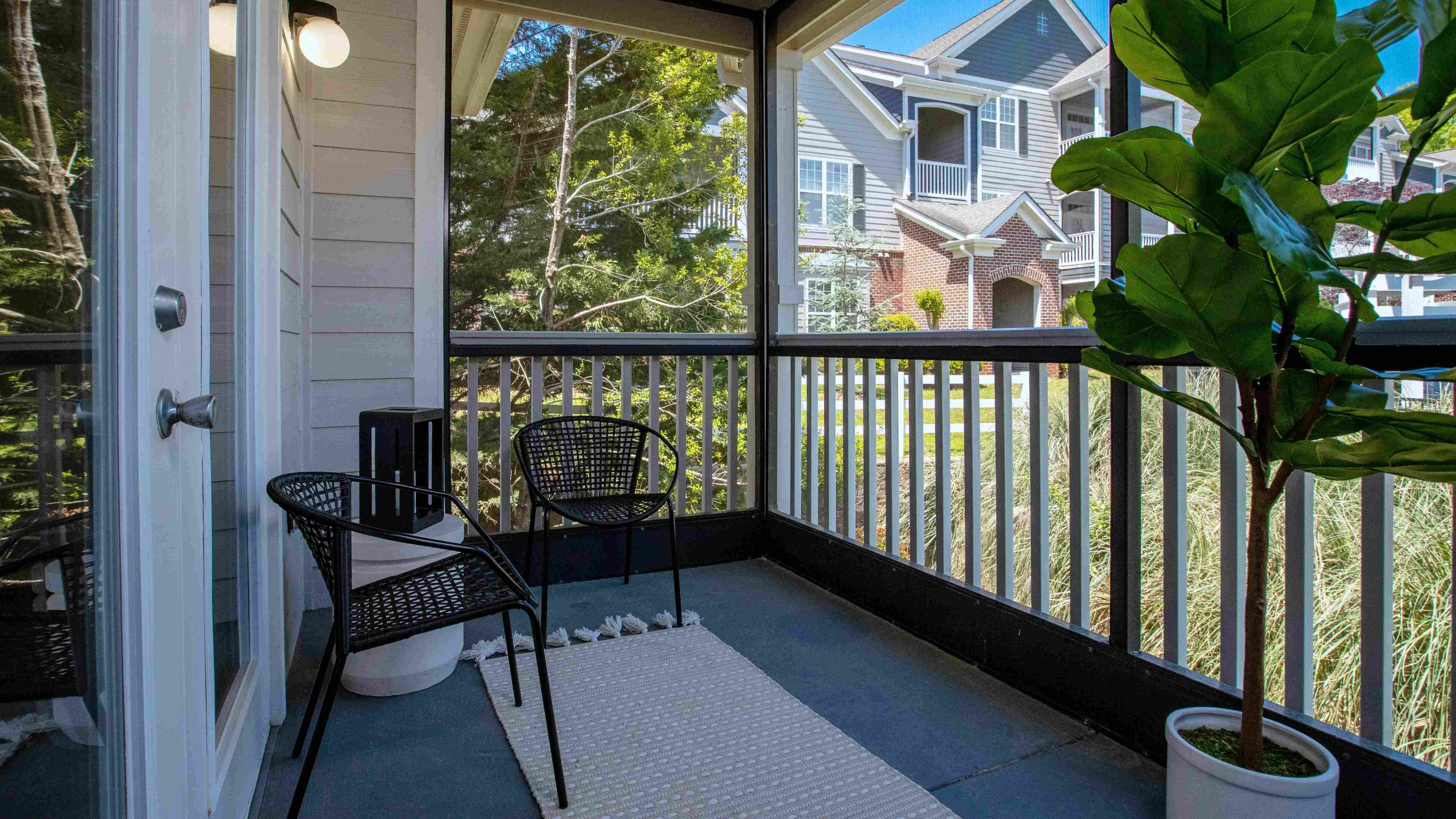 Unwind in seclusion on your screened-in patio for fresh air enjoyment without leaving your apartment.