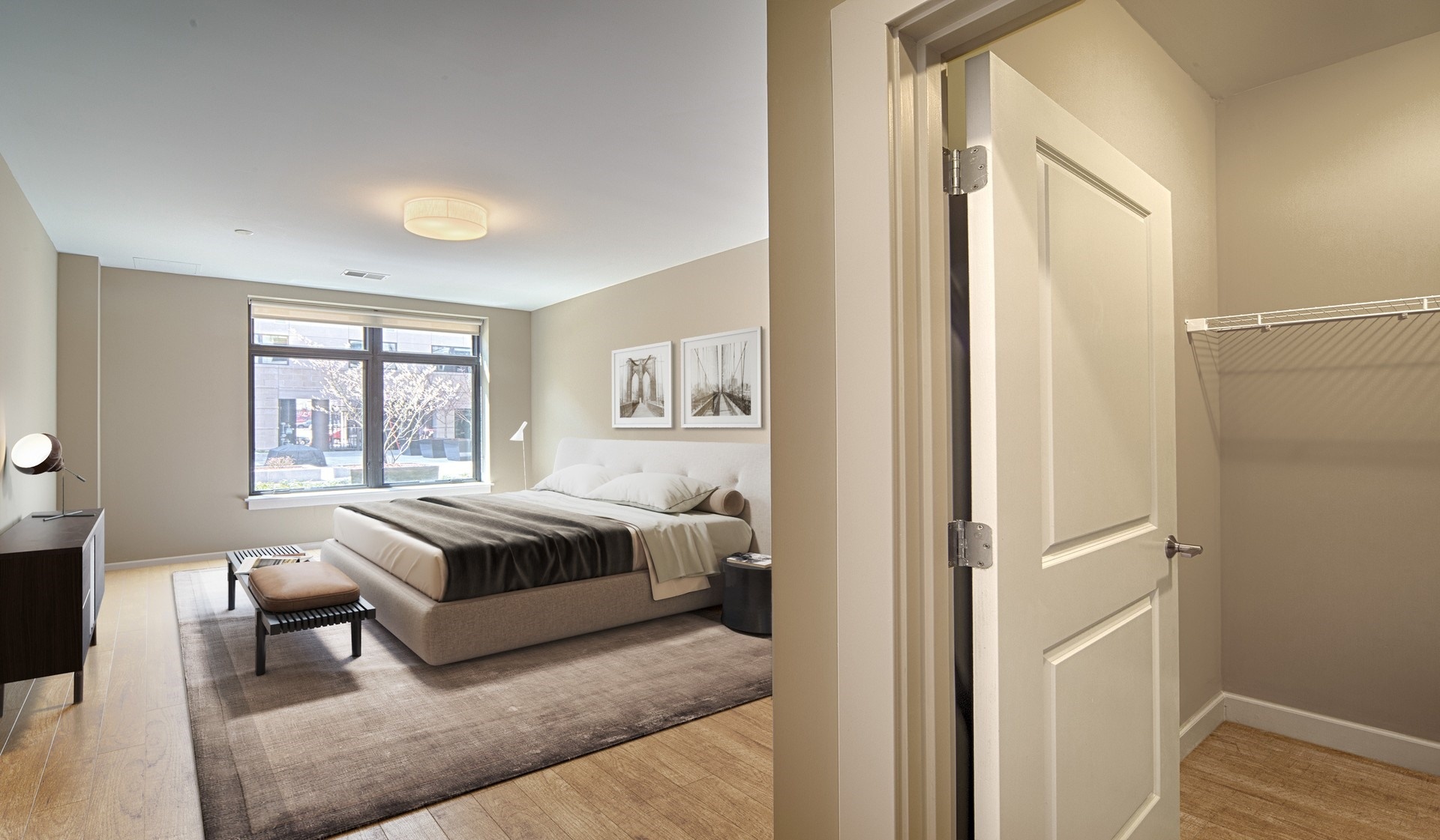 Bedrooms feature spacious walk-in closets and large windows that brighten up the room