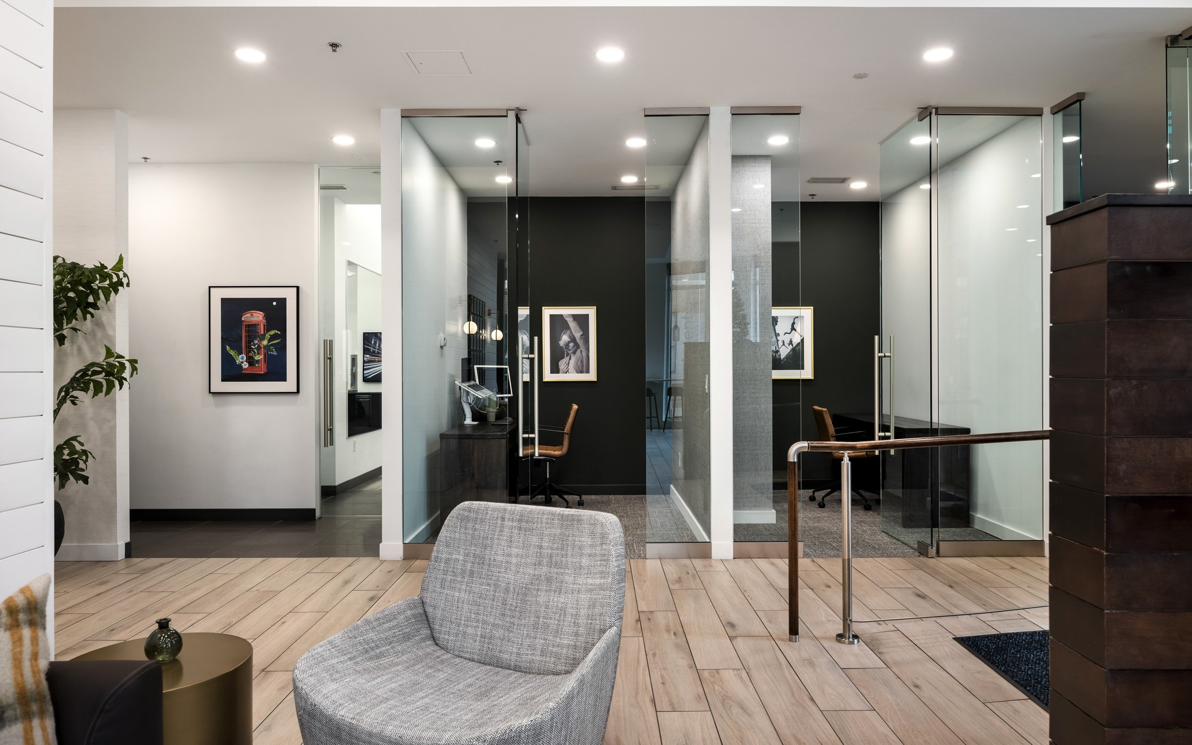 Private WFH Spaces in Lobby