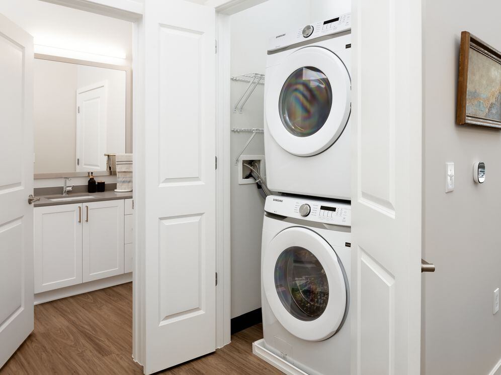 Full-size washer and dryer in every apartment