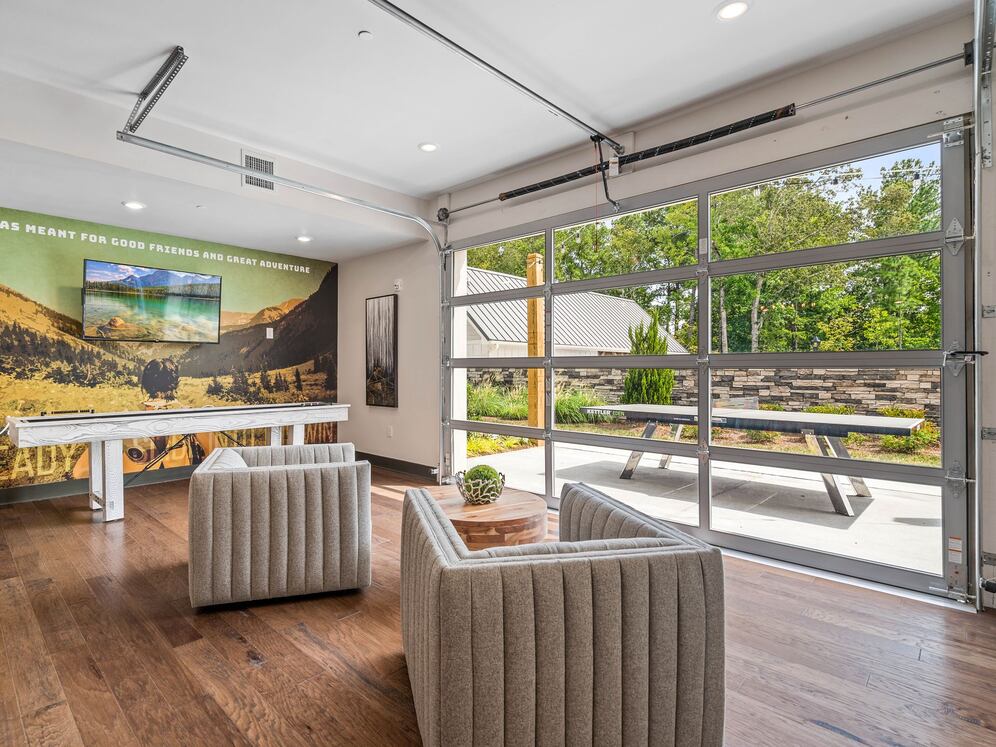 Resident lounge with shuffle board