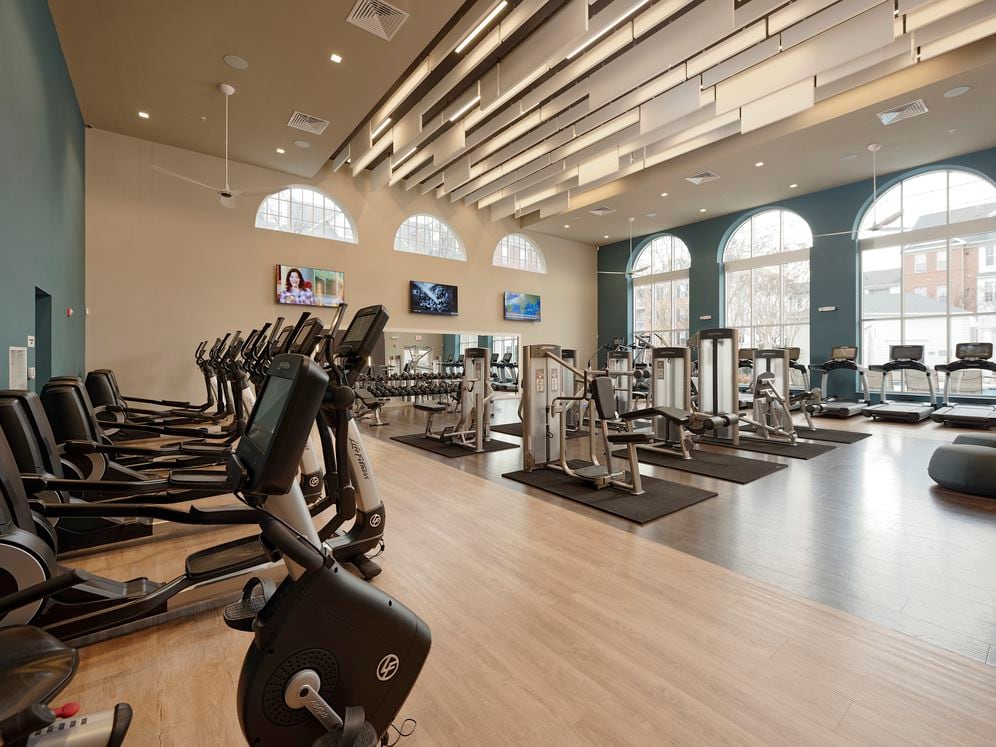 Fitness center with cardio and strength equipment